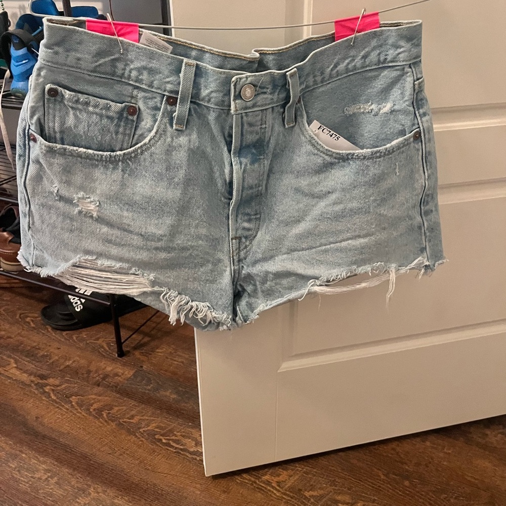 Levi's Blue Jean Shorts Vintage Distressed Look